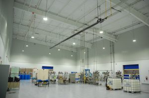 Dialight’s DuroSite™ Series LED High Bay Fixture in Rockline’s Booneville, AR Production Facility