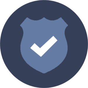 Maintenance icon of a shield and a check mark in it to symbolize improved safety.